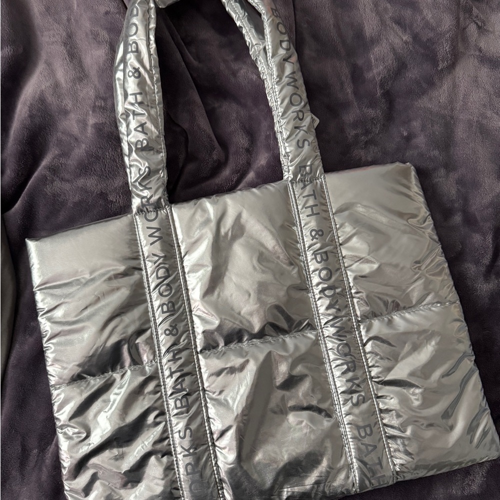 Silver Tote Bag